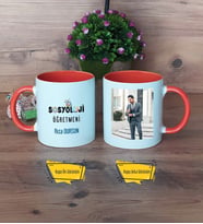 Sosyoloji Öğretmeni Kupa Bardak Turuncu Fotoğraflı Öğretmenler Günü Hediyesi