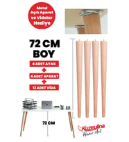 Masa Ayağı Ahşap 4 Adet 72 Cm Ham