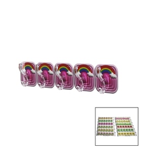 5PCS TEKLİ - ÇOKLU KULLANIM MİKA KRİSTAL KOLLU RESİMLİ YAPIŞKANLI ASKI (5343)