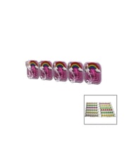 5PCS TEKLİ - ÇOKLU KULLANIM  MİKA KRİSTAL KOLLU  RESİMLİ YAPIŞKANLI  ASKI (5343)