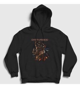 Presmono Unisex Siyah Vengeful Disturbed Kapüşonlu Sweatshirt 61242tt