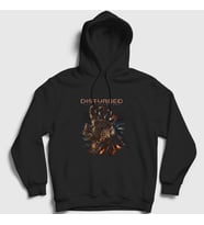 Presmono Unisex Siyah Vengeful Disturbed Kapüşonlu Sweatshirt 61242tt