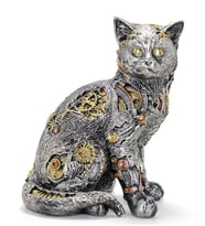 Steampunk Polyester Kedi Figürü Alk2454