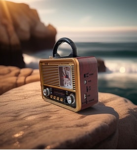 ULTRATEKNO NS-8898BT Nostaljik Radyo Analog Saatli FM Radyo Bluetooth Hoparlör USB TF AUX MP3 Çalar (Bordo)