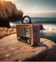 ULTRATEKNO NS-8898BT Nostaljik Radyo Analog Saatli FM Radyo Bluetooth Hoparlör USB TF AUX MP3 Çalar (Bordo)