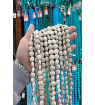 Havlit Taşı Daire Kesim Parlak Krem 14mm Doğal Taş Dizi [B+]