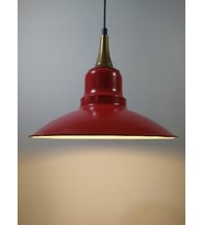 RİOLİGHT RETRO KIRMIZI TEKLİ METAL SARKIT AVİZE ÇAP: 30CM (Siyah)