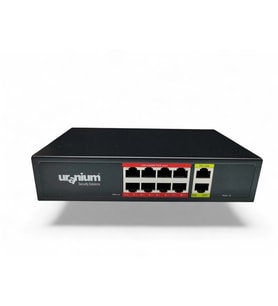 URANIUM POE-G8002-96W 8 PORT GIGABIT + 2 PORT GIGABIT RJ45 UPLINK POE SWITCH (REALTEK CHIPSET)