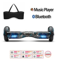 Elektrikli Kaykay Hoverboard Bluetooth Hoparlörlü 6.5 İnç Grafiti D18 - Çanta Hediye