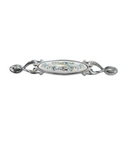 Miray 128 mm Metal KROM Kasa Beyaz   motifli   / 5 ADET