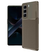 Durukar® İnfinix Hot 50 4G Kılıf Auto Focus Karbon Kapak - Kahverengi