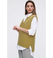 Chuba Kadın Triko Süveter 21W124 (Yeşil)