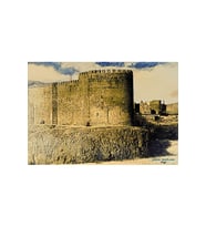 Postera Bajara Amedê - Diyarbakır Surları Posteri - Diyarbakır Posteri (Siyah-Gri)