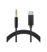 Type c usb c to Aux 3.5 mm erkek Jack type c aux kablo 1m siyah