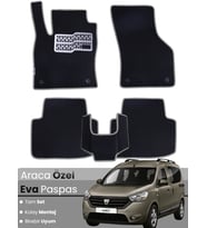 DACİA DOKKER (2012-2023) Uyumlu EVA Paspas Tam Set–Araca Özel,Su Geçirmez,Kolay Montaj