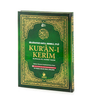Arapça Türkçe Okunuşlu ve Mealli Kuranı Kerim - Üçlü Kuran - Orta Boy - Yeşil Renk - Merve Yayınları