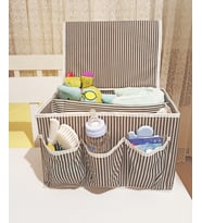 Bebek Beşik Başucu Düzenleyici Kapaklı 5 Bölmeli Organizer