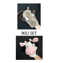 El Kuklası Fil ve İnek Arkadaşlar El Kuklası İkili Set
