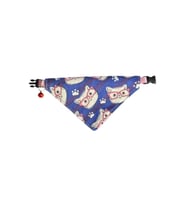 Cocopet Gözlüklü Kedi Desenli Ayarlanabilir Fular Bandana Kedi Tasması