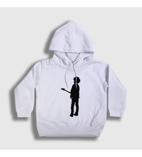 Presmono Unisex Çocuk Beyaz Guitar Robert Smith The Cure Kapüşonlu Sweatshirt 452961tt (Beyaz)