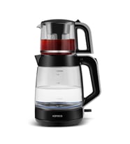 Karaca Glass Tea XL 2 in1 Cam Çay Makinesi Space Gray