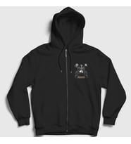 Presmono Unisex Siyah Queen Behemoth Fermuarlı Kapüşonlu Sweatshirt 16816tt