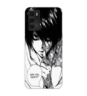 Oppo A16 / A55 Uyumlu Death Note Tasarımlı Şeffaf Telefon Kılıfı