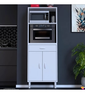 Modilayn VİO Fırın Dolabı (55x163,4x32.5 cm) Çekmeceli Kapaklı Mini/Midi Mikrodalga Mutfak Dolabı