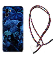 Vivo Y15S Y32 Y33S Y51 Y53S Kılıf Boyun Asklı Rasta Silikon Blue Foid 1628
