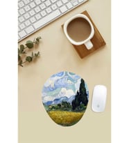 Van Gogh Green Field Desenli Bilek Destekli Mouse Pad