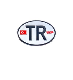 Arma oval TR Türkiye 125x85 mm armalı bayraklı / YACIY181 (Karışık)