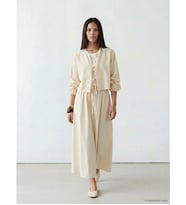 LCW Modest Bej Beli Lastikli Büzgülü Kloş Etek
