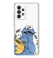 Samsung Galaxy A13 Uyumlu Susam Sokağı Kurabiye Canavarı Desenli Şeffaf Telefon Kılıfı
