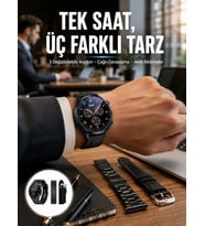 Akıllı Saat Yeni Nesil Üç Kordonlu Nabız Ölçer Çağrı Cevaplama Yeni Nesil