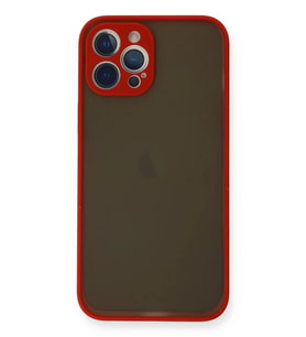 Mey İthalat® iPhone 12 Pro Kılıf Montreal Silikon Kapak - Kırmızı