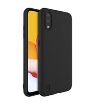 Samsung Galaxy A01 İnce Mat Silikon Kılıf Siyah