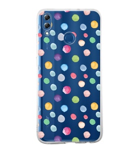 PrintiFy Huawei Honor 8X ile Uyumlu 1mm Slim Fit Water Color 6 Baskılı Şeffaf  Kılıf