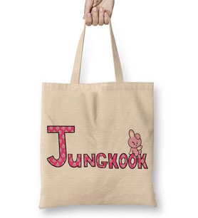 Bts Meets Bt21 Jıngkook Bez Çanta Uzun Saplı