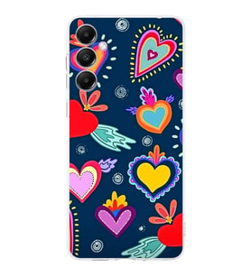 PrintiFy Samsung Galaxy A05S ile Uyumlu Retro Color 3  Kamera Korumalı Şeffaf  Kılıf