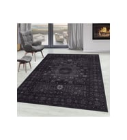 Rovigo Home Dijital Baskı Yıkanabilir Kaymaz Taban Salon Halısı RVG1567-SD342 160x120 cm (Siyah)