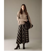 LCW Vision Bej Yarım Balıkçı Yaka Oversize Kadın Triko Kazak