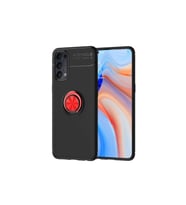 Oppo Reno 4 Lite Uyumlu Kılıf Zore Ravel Silikon Kapak (Siyah-Kırmızı)