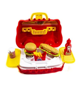 Oyuncak Hamburger Set 26 Parça Arabalı Set