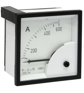 ECS Ampermetre 600-5A 72x72mm 2000V AC 50Hz