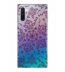 Samsung Galaxy Note 10 Kapak Nostalji Desen Tasarımlı Şeffaf Silikon Kılıf