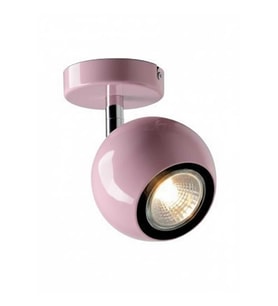 Bebe Pembe GU10 Duy LED Küre Aplik Krom Detaylı Hareketli Başlık Tasarruflu Spot