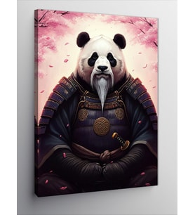Kanvas Tablo Samuray Zırhıyla Panda