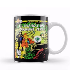 The Adventures Of Tintin L'Etoile Mysterieuse Vintage Style Cover Kupa Bardak Porselen