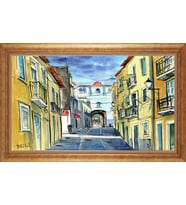 Çerçeveli Paspartulu Manzara Tablo ah1910 (Gold)