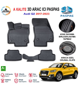 Audi Q2 3D Paspas Havuzlu Pro 2017-2023 Arası